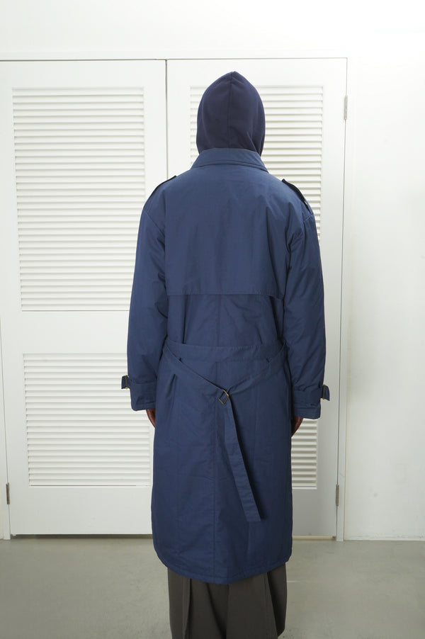 80`s "adidas" -Nylon Padded Trench Coat-