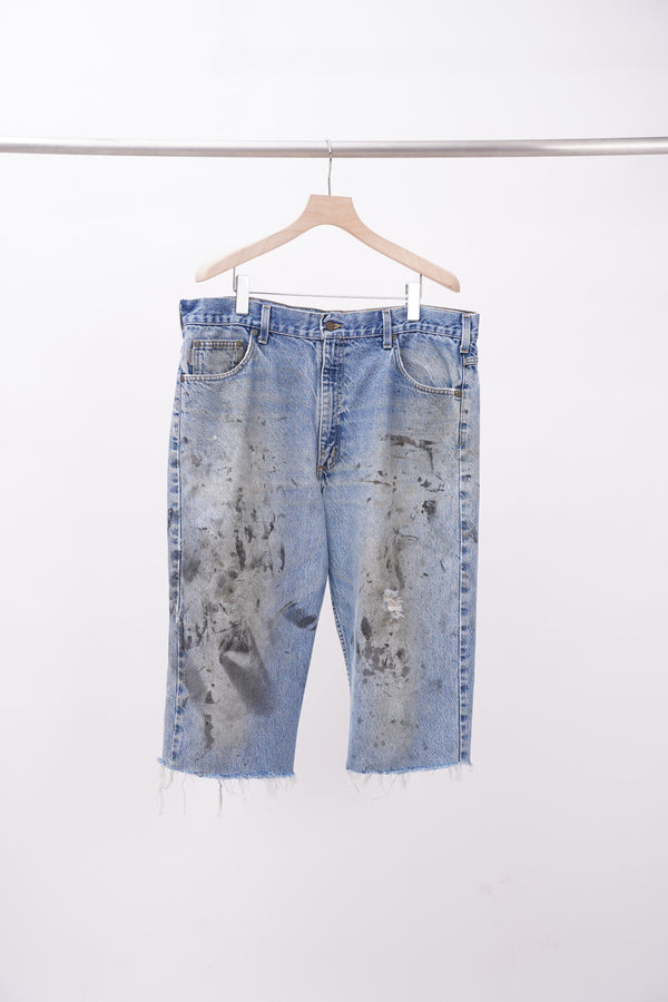 "Carhartt" -Dirty Cut-Off Denim Shorts-