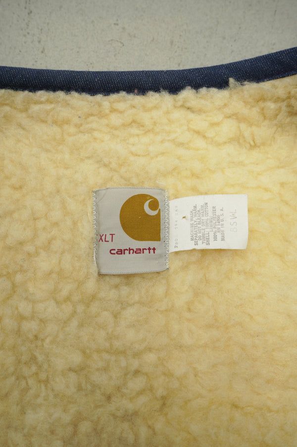 70's "CARHARTT" -Denim Boa Vest-