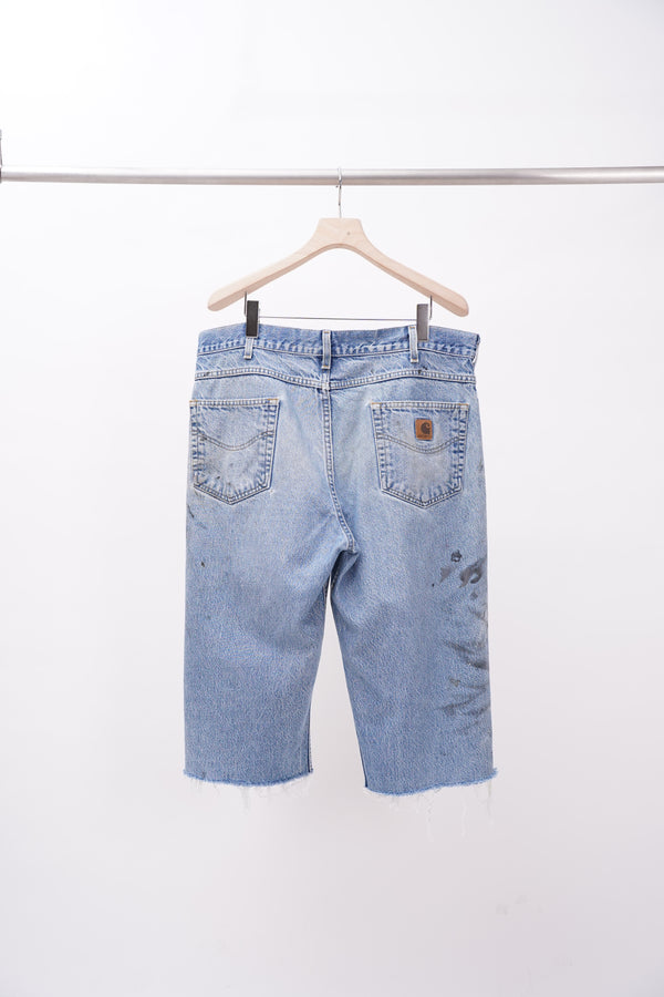 "Carhartt" -Dirty Cut-Off Denim Shorts-