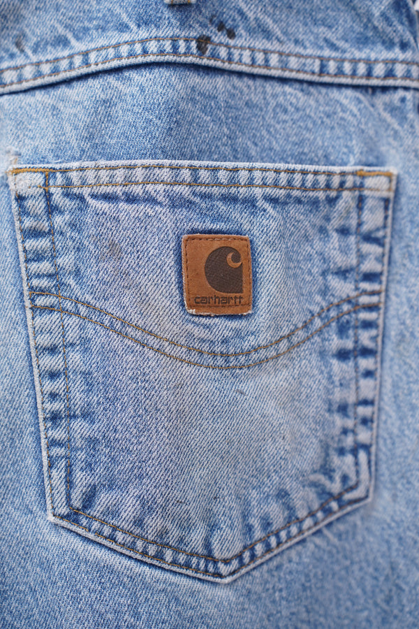 "Carhartt" -Dirty Cut-Off Denim Shorts-