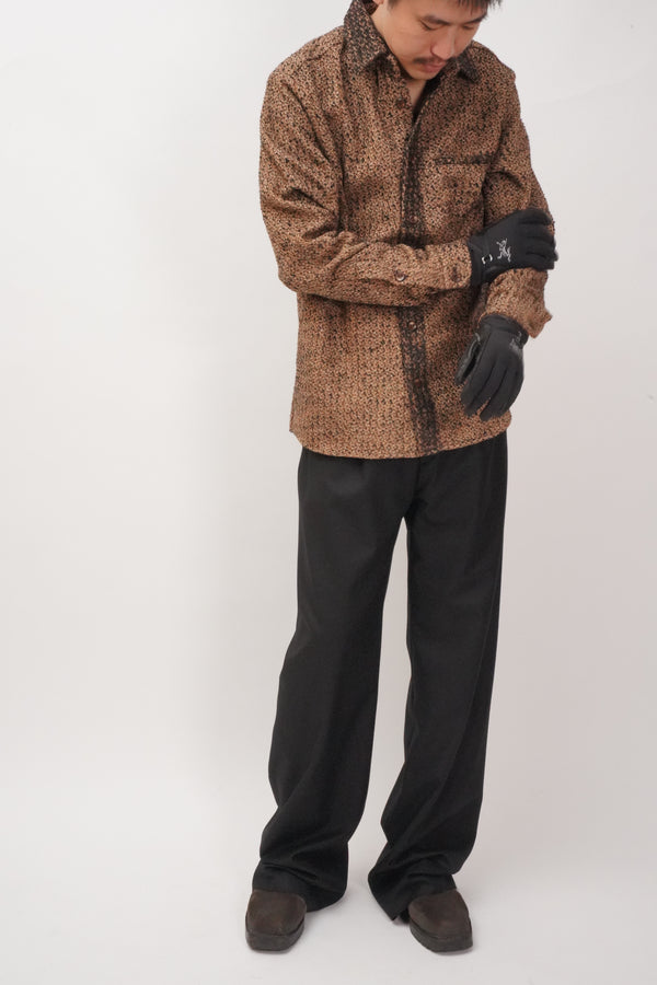 TWO SIDED BROWN WOOL SHIRTS