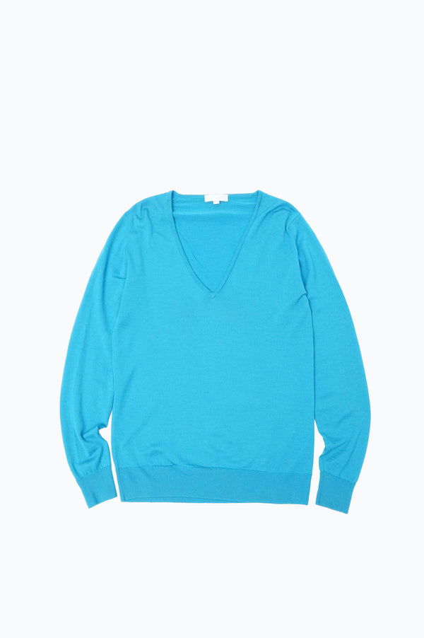 "JOHN SMEDLEY" -V/N Wool Knit Sweater-