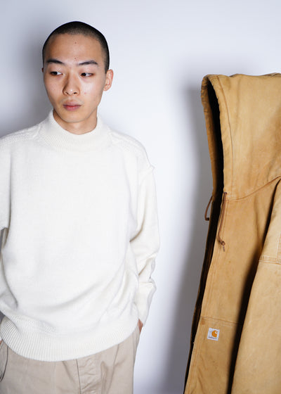 NIGEL -Mock Neck Alpaca Pullover-