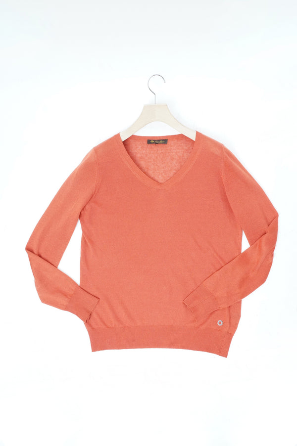 "Loro Piana" -V/N Knit Sweater-
