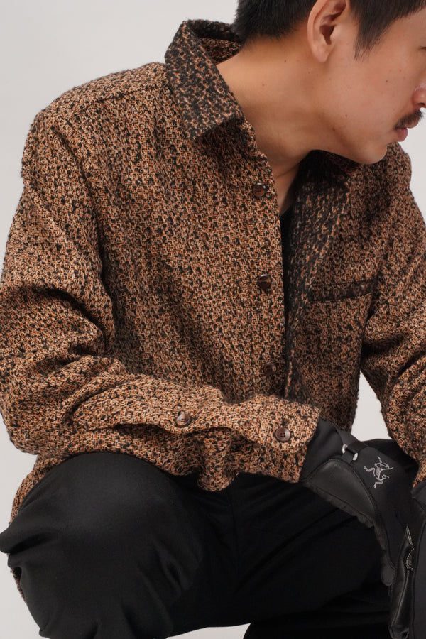 TWO SIDED BROWN WOOL SHIRTS