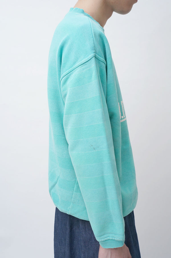 90's "B.U.M. EQUIPMENT" -Border Logo Print C/N Sweat-