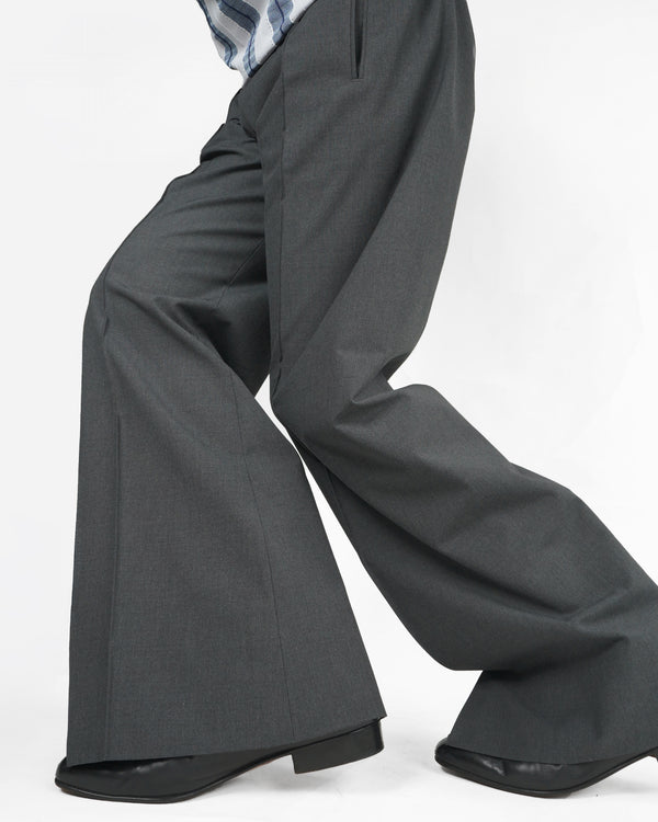 -Wool Easy Flare Slacks-
