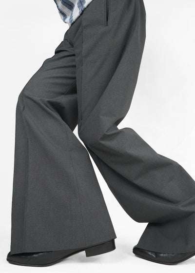 -Wool Easy Flare Slacks-