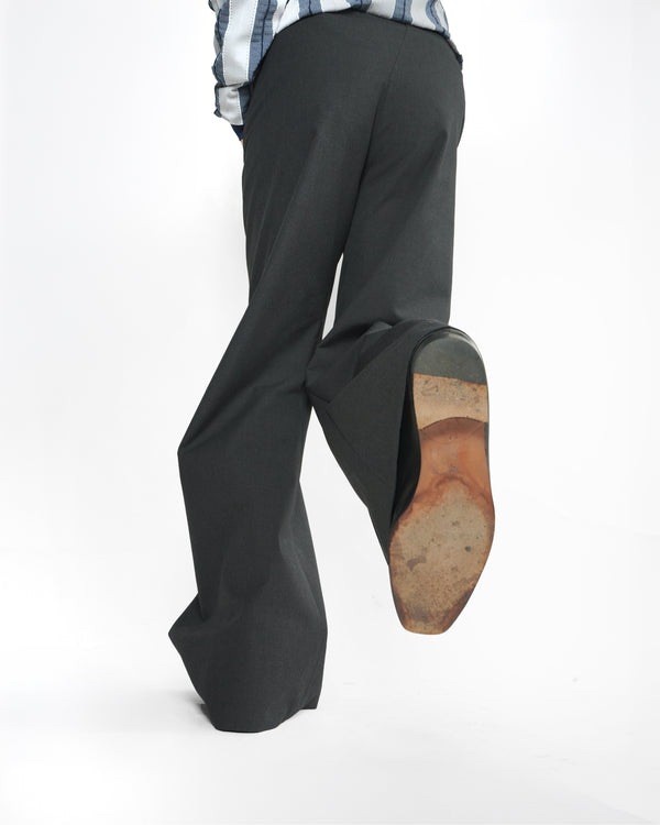 -Wool Easy Flare Slacks-
