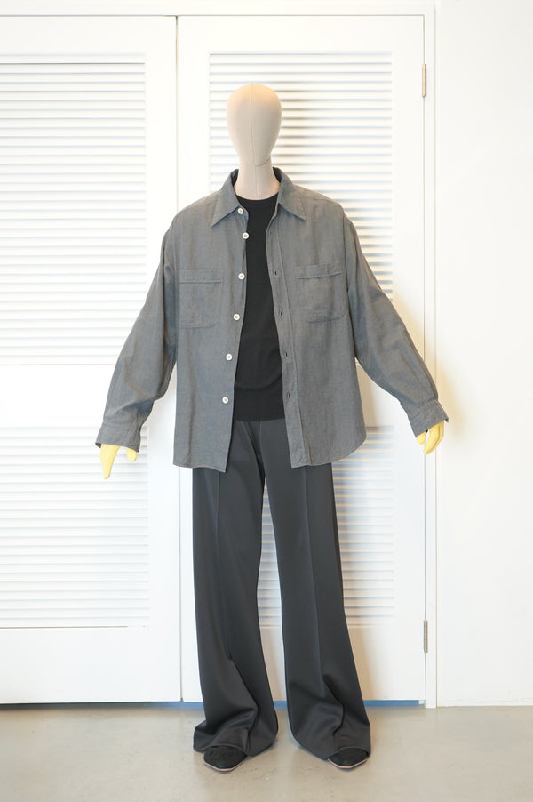 90's "GIORGIO ARMANI" -Cotton/Rayon Flannel L/S Shirt-