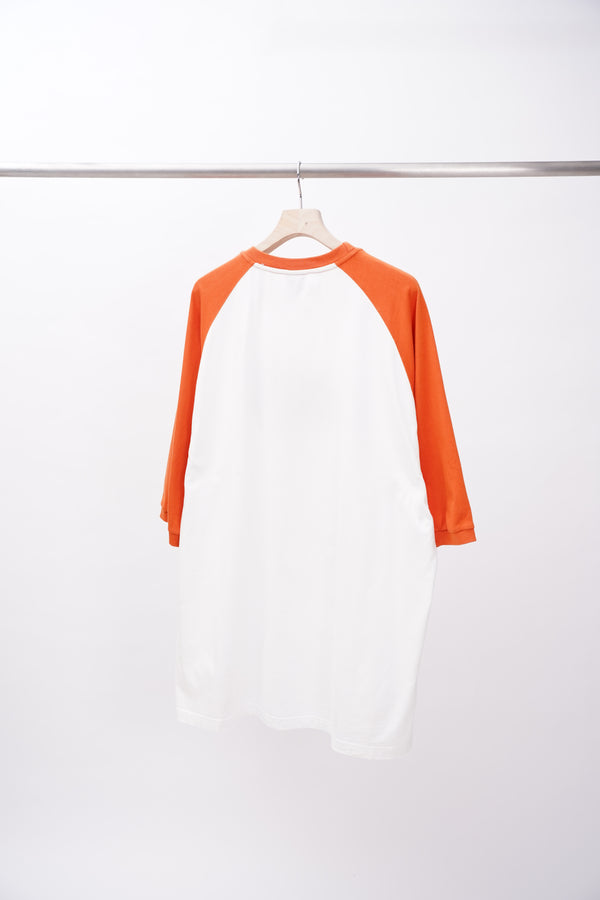 "Marithe Francois Girbaud" -Embroidery Logo Raglan Ringer Tee-