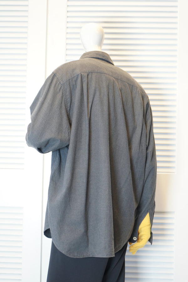 90's "GIORGIO ARMANI" -Cotton/Rayon Flannel L/S Shirt-