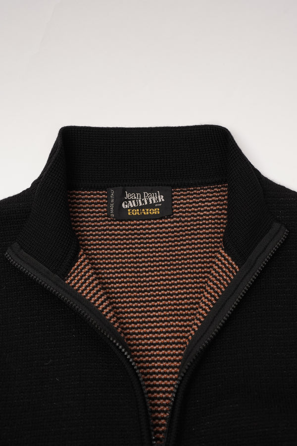 "Jean Paul Gaultier EQUATOR" -Jacquard Knit Zip Up Jacket-