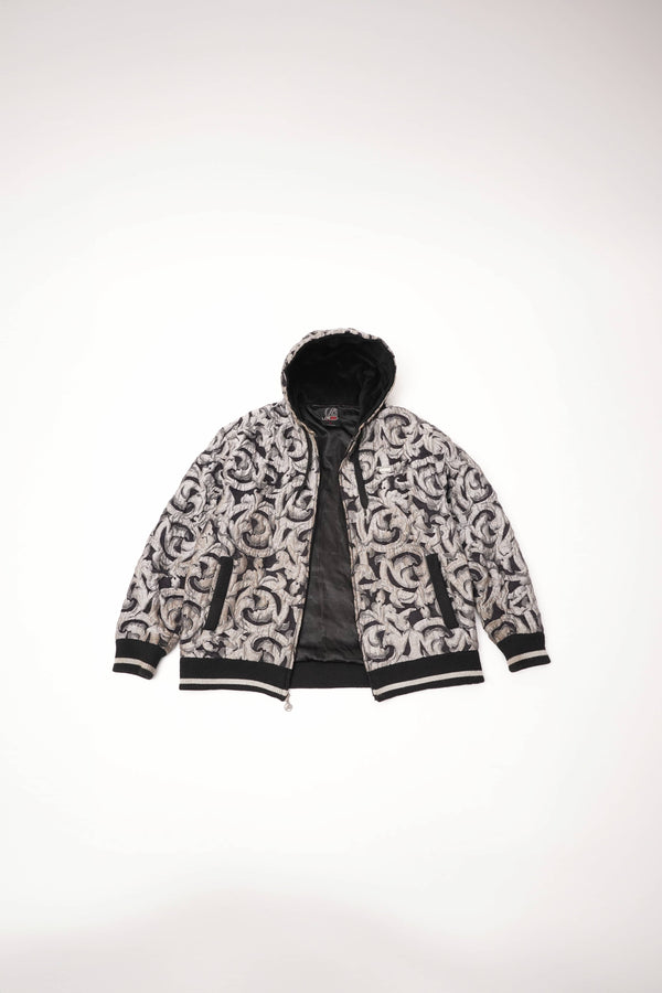 "LOT29" -3D Pattern Zip Up Parka-