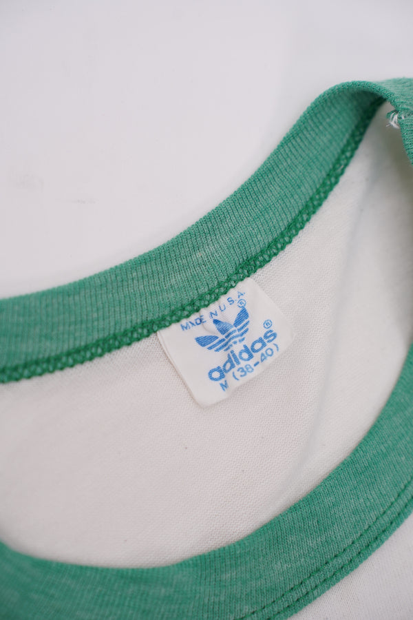 80's "adidas" -Cotton/Poly Ringer Tee-