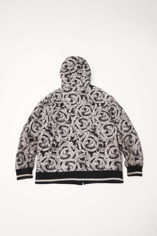 "LOT29" -3D Pattern Zip Up Parka-