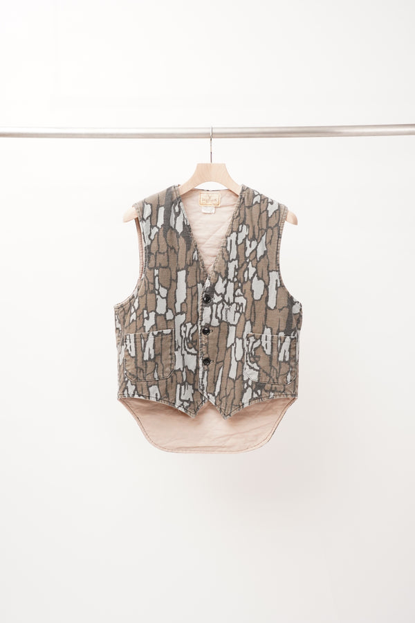 80's "DEERSKIN" -Treebark Camo Hunting Vest-