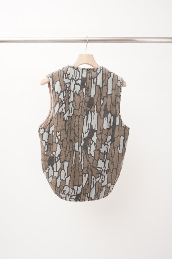 80's "DEERSKIN" -Treebark Camo Hunting Vest-