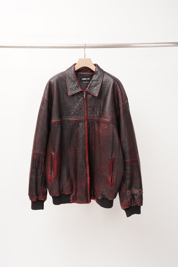 "pelle pelle" -Embossed Leather Jacket-