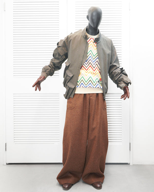 "CASTELBAJAC" -"POPARISM" Wool Crew Neck Knit Sweater-