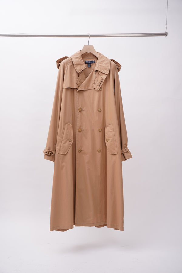 90's "Polo by Ralph Lauren" -Cotton/Nylon Trench Coat-