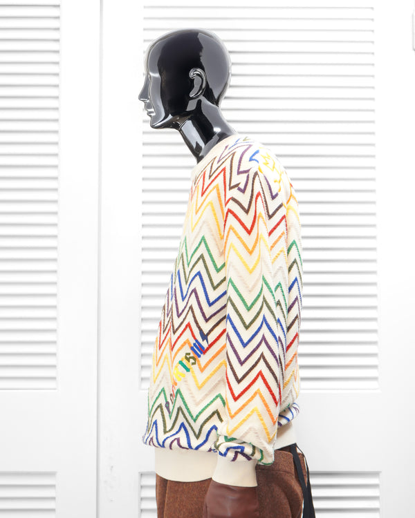 "CASTELBAJAC" -"POPARISM" Wool Crew Neck Knit Sweater-