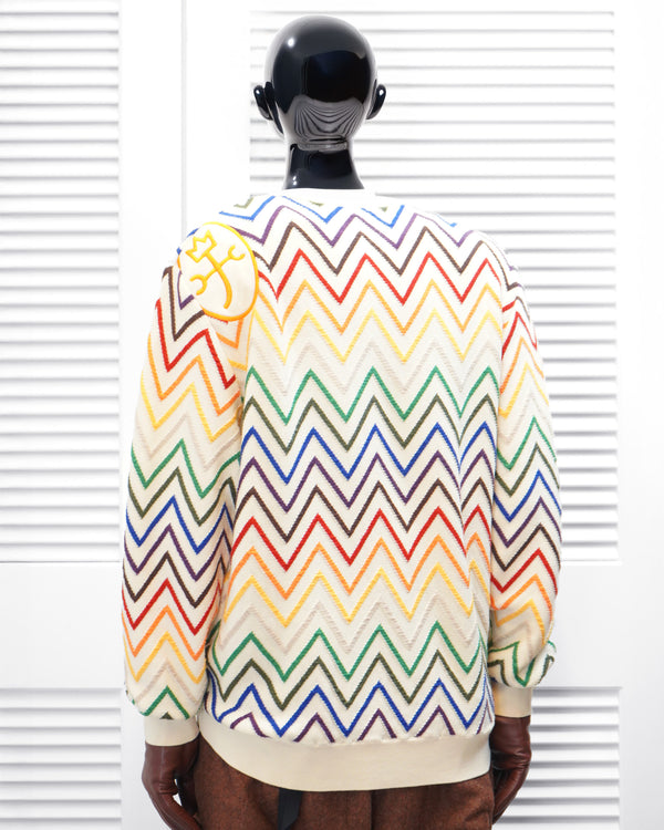 "CASTELBAJAC" -"POPARISM" Wool Crew Neck Knit Sweater-