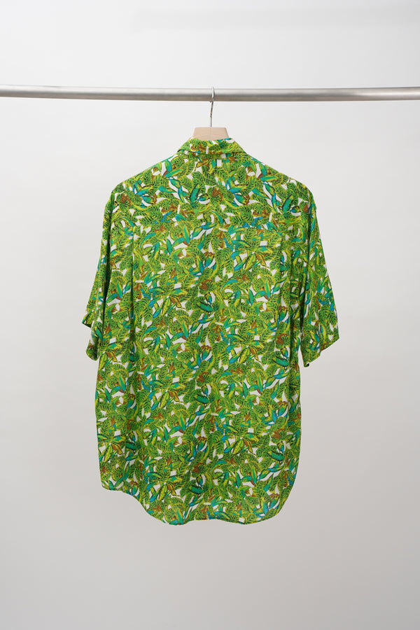 "AEROPOSTALE" -Polynosic Rayon Leaf Pattern S/S Shirt-