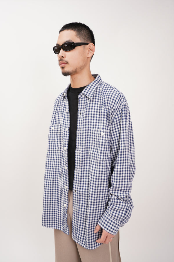 "J.CREW" -Gingham Check pattern L/S Work Shirts-