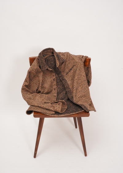 TWO SIDED BROWN WOOL SHIRTS