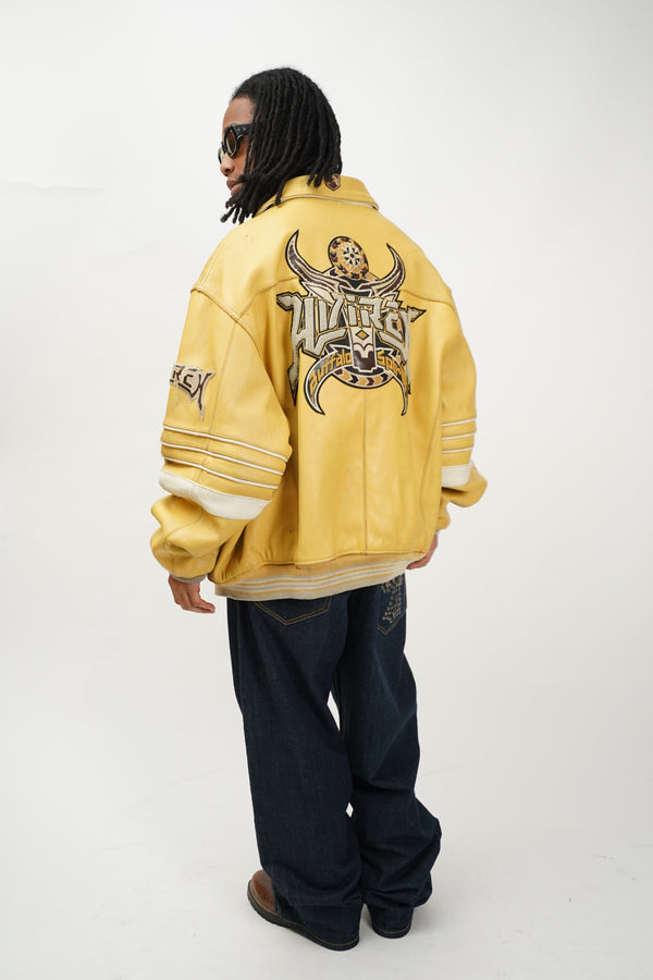 90's "AVIREX" -Buffalo Spirit Leather Jacket-