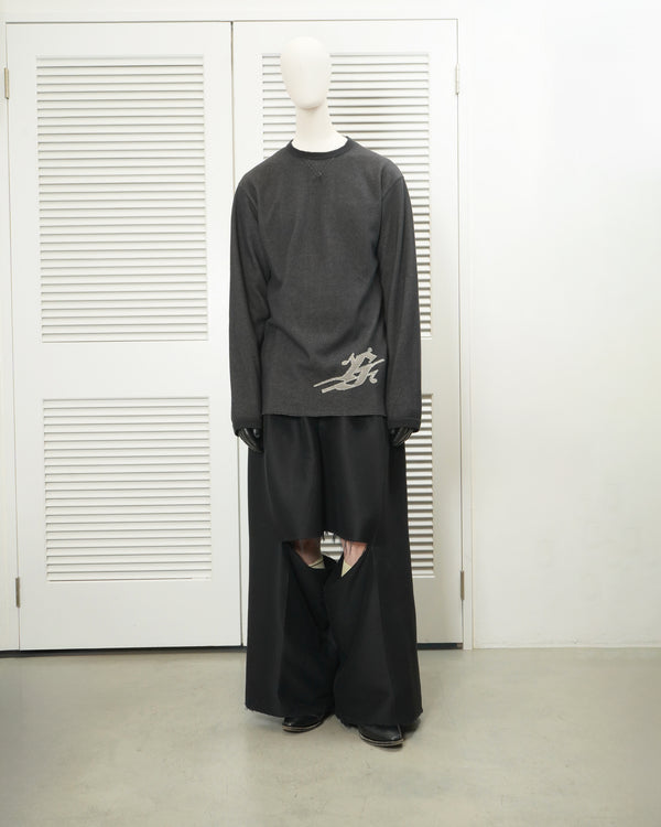 "MARITHE FRANCOIS GIRBAUD" -Embroidery Mesh L/S Tee-