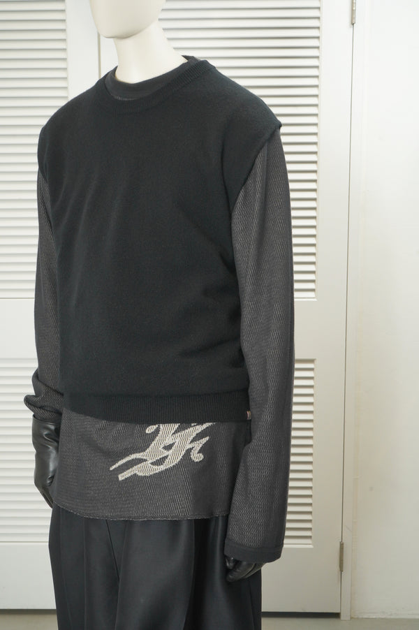 "MARITHE FRANCOIS GIRBAUD" -Embroidery Mesh L/S Tee-