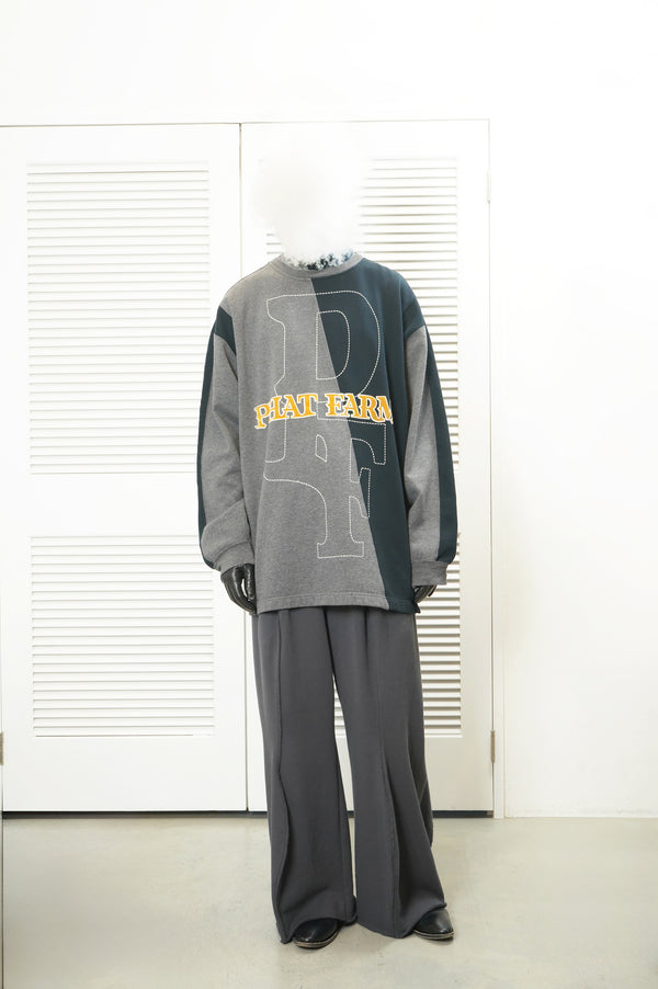 "PHAT FARM" -Switched Pattern Crew Neck Sweater-