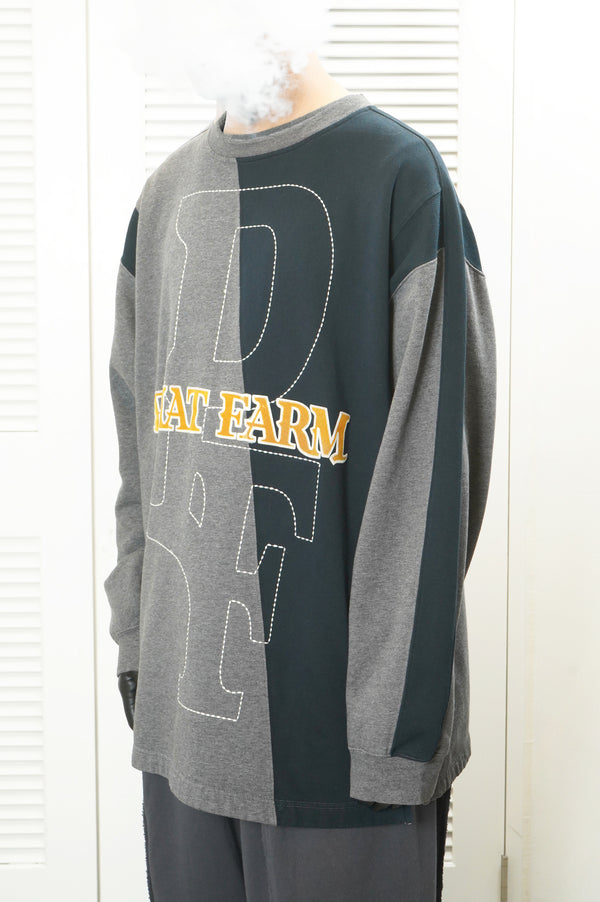 "PHAT FARM" -Switched Pattern Crew Neck Sweater-