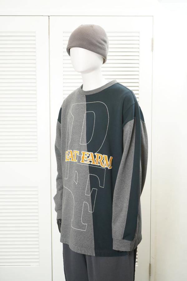 "PHAT FARM" -Switched Pattern Crew Neck Sweater-