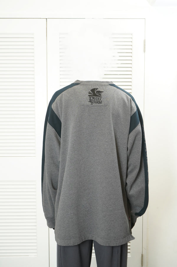 "PHAT FARM" -Switched Pattern Crew Neck Sweater-