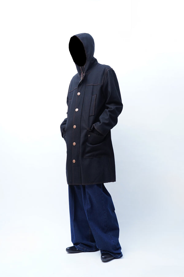 "Gaultier jean's " -Hooded Long Coat-