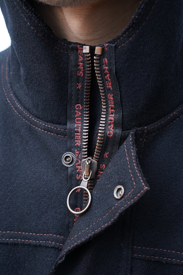 "Gaultier jean's " -Hooded Long Coat-