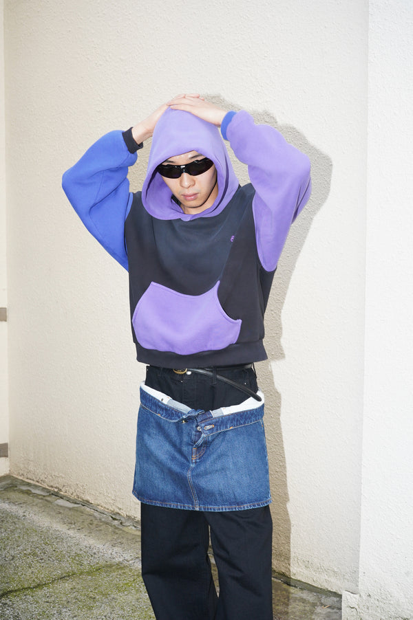 -COLOR BLOCK HOODIE-