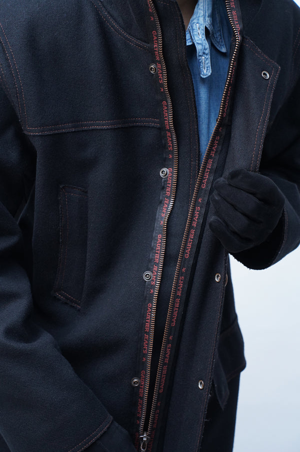 "Gaultier jean's " -Hooded Long Coat-