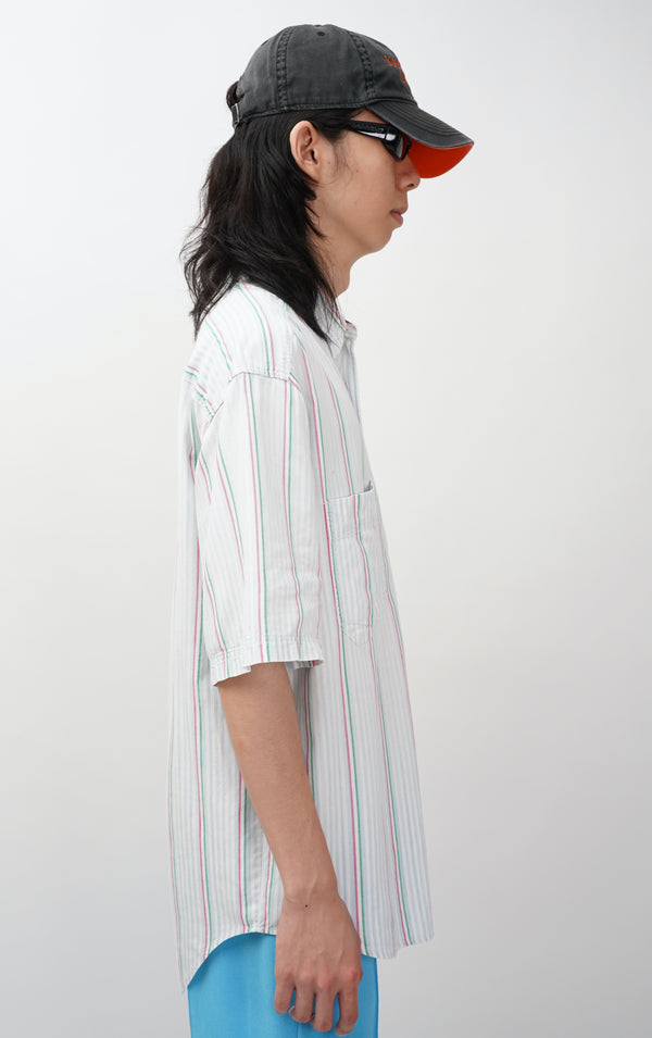 "DOCKERS" -Cotton Striped S/S Shirt-