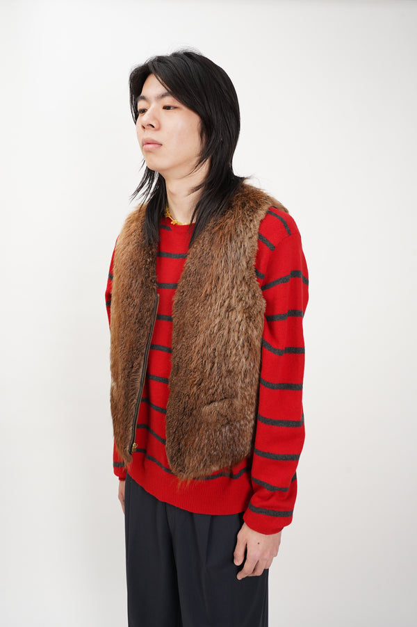 60's "David Green" -Real Fur Vest-