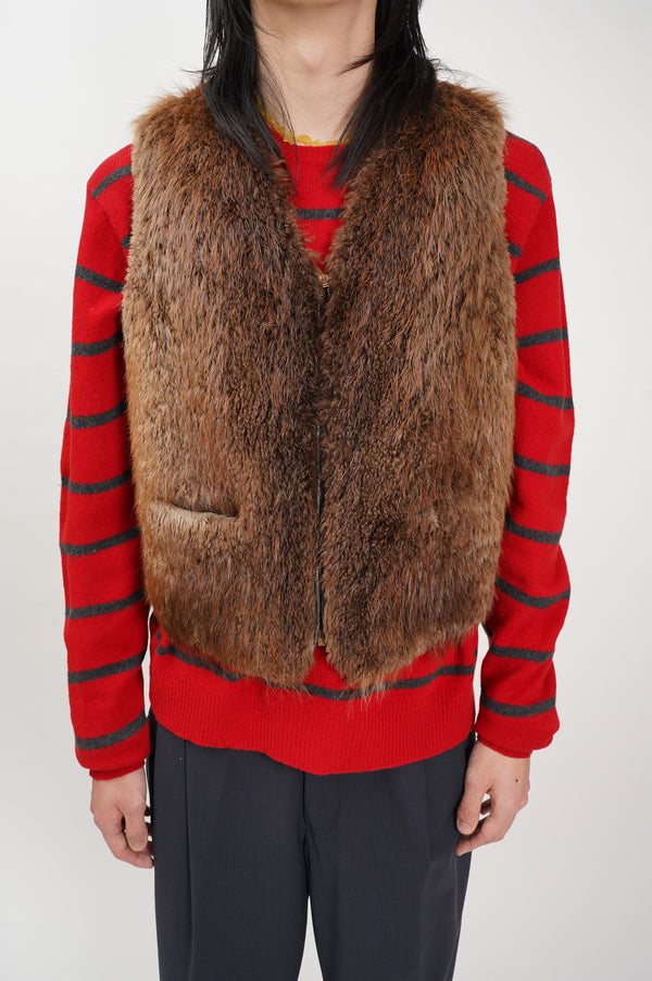 60's "David Green" -Real Fur Vest-