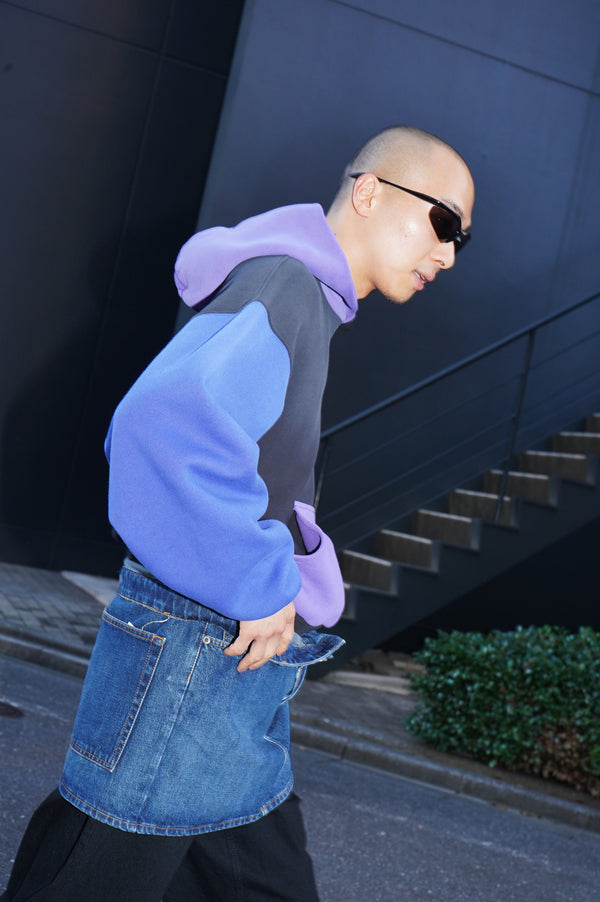 -COLOR BLOCK HOODIE-