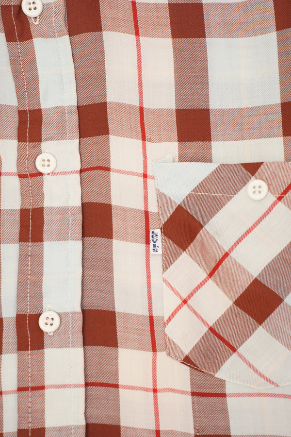 70's "Levi's" -Check Pattern L/S Shirts-