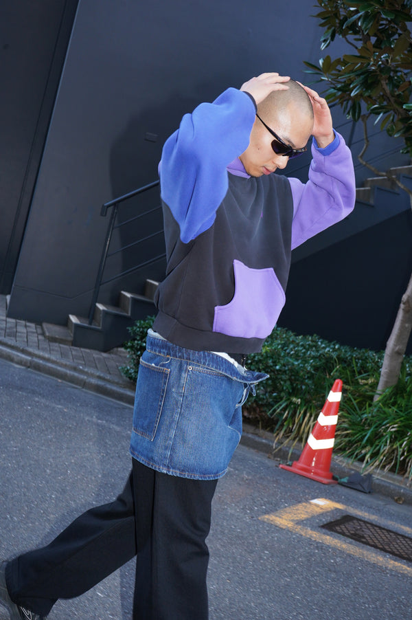 -COLOR BLOCK HOODIE-