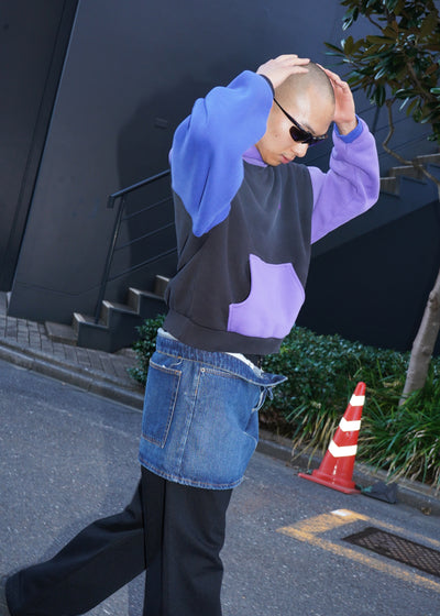 -COLOR BLOCK HOODIE-