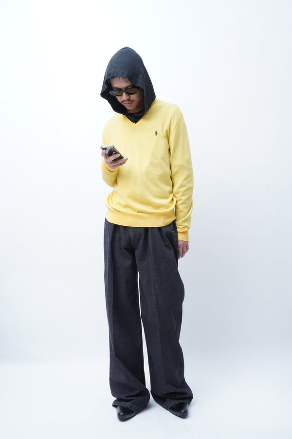 90's "POLO RALPH LAUREN" -Merino Wool V/N Knit Sweater-